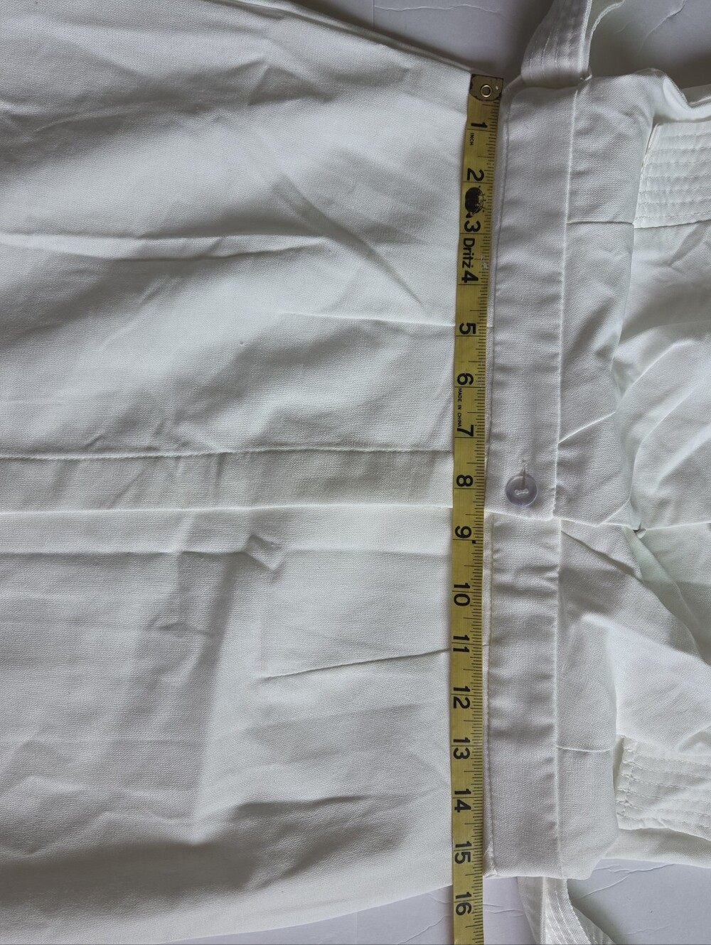 White Sleeveless Micas V-Neck Shirt Dress - Picture 8 of 9
